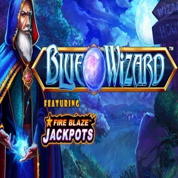 Play Blue Wizard Fire Blaze Jackpots slot by Rarestone Gaming on lamabets.org