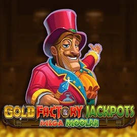Jackpots logo of Gold Factory Jackpots Mega Moolah from Aurum Signature Studios at Lamabet Casino