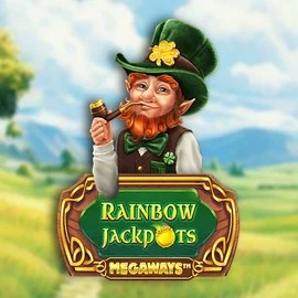 Rainbow Jackpots Megaways by Red Tiger Gaming, showcased at lamabets.org – game logo